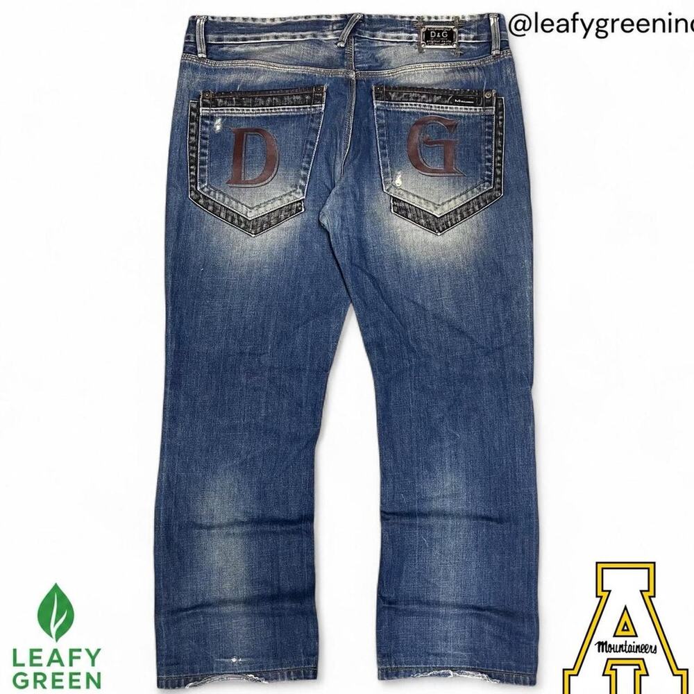 VTG 2000s SS03 D&G Archive Bootcut Flared Denim Jeans us sz 38x30 Grail Hedi